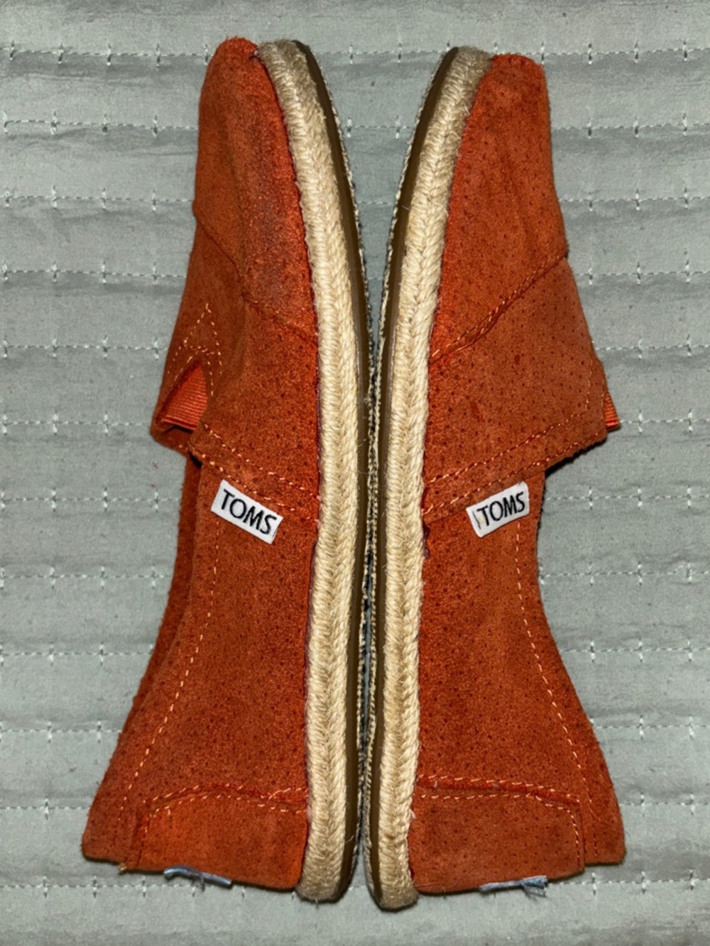 TOMS Women’s Perforated Suede Slip On Flats - Burnt Orange - W6
